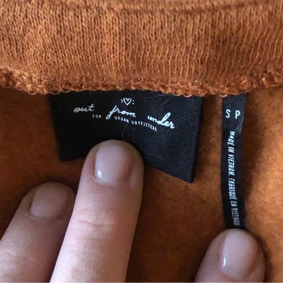 Urban Outfitters Out from Under Cropped Sweatshirt Burnt Orange - Picture 5 of 5